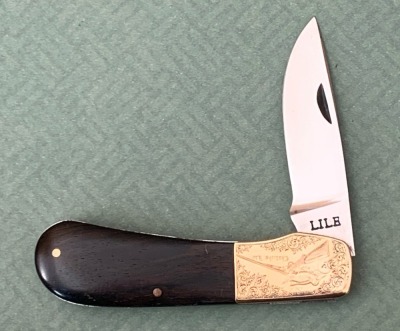 Jimmy Lile Engraved GOLD Wood Slipjoint