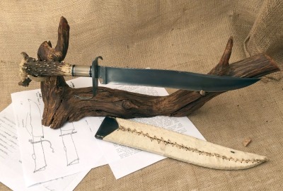 Daniel Winkler Forged Bowie-Karen Shook Sheath