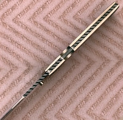 Harvey McBurnette Eagle Nest Engraved semi-precious stone Lockback - 3
