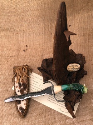 Daniel Winkler Forged Flame Dagger, Karen Shook Sheath - 4