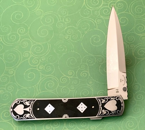 McBurnette & Son Engraved "Gambler" Lockback