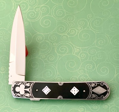 McBurnette & Son Engraved "Gambler" Lockback - 2