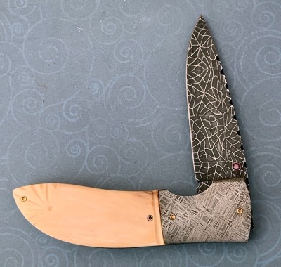 Ralph Freer Damascus Locking Liner