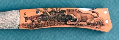Ron Frazier Scrimmed Folding Dagger Lockback - 3