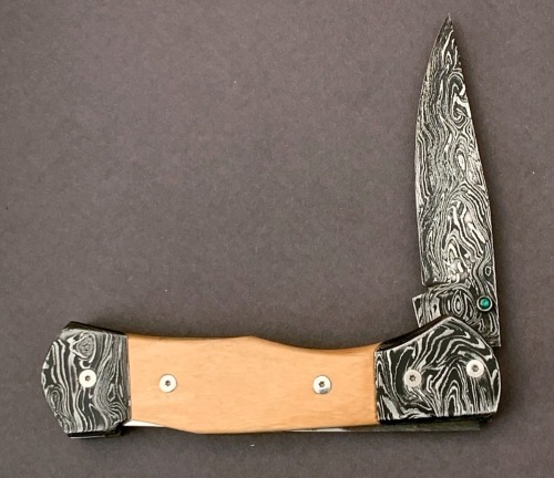 Mel Fassio Damascus Mastodon Lockback