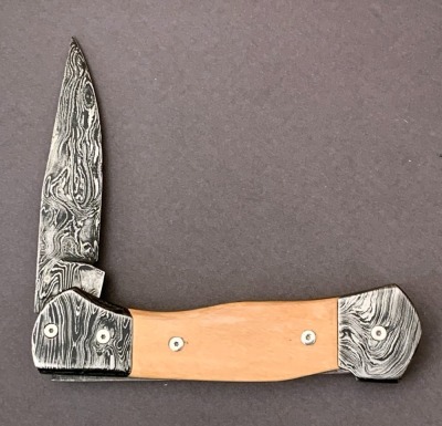 Mel Fassio Damascus Mastodon Lockback - 2