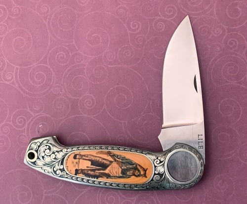 Jimmy Lile Engraved & Scrimmed Button Lock