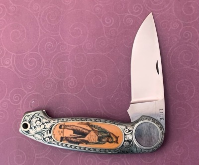 Jimmy Lile Engraved & Scrimmed Button Lock