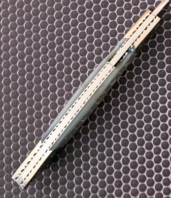 Harvey McBurnette Eagle Nest Engraved Pearl Lockback - 3