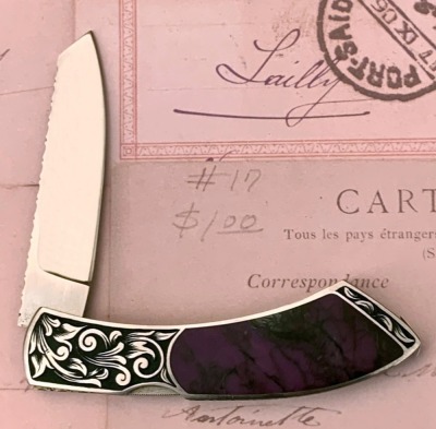 Harvey McBurnette Eagle Nest Engraved Lockback - 2