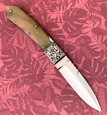 Harvey McBurnette Eagle Nest Engraved Lockback - 2