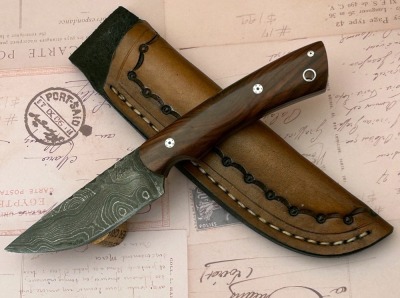 Rocky Thomas Wood and Damascus Hunter