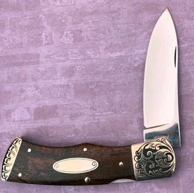 Harvey McBurnette Engraved Lockback