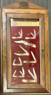 Eight Case Bone Folders in Hanging Display