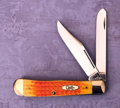 Case 2002 Orange Bone Trapper