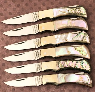 Five Parker-Frost Abalone Lockbacks