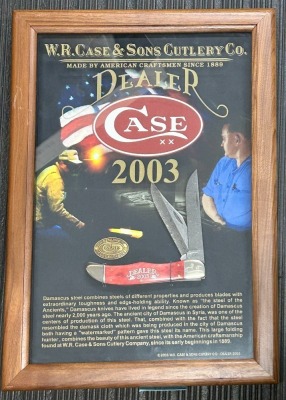 Case 2003 Dealer Knife Damascus 6562D in Hanging Display