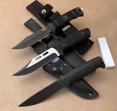 SOG, Steel River & J-P Peltonen Fixed Blades