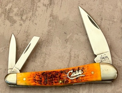 Case Orange Bone Seahorse Whittler 6355WHss