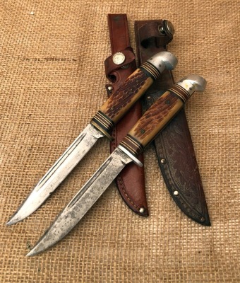 Pair of Western Bone Small Hunters