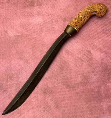 Carved Bone Oriental Dagger