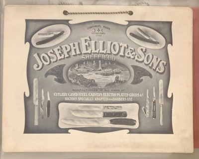 Joseph Elliot & Sons Cardboard Sign
