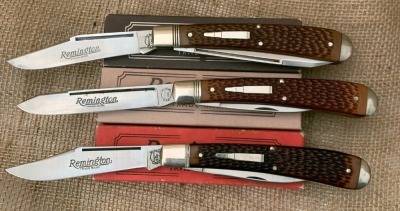 Three Remington USA Bullet Knives