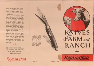 Remington Knifes for Farm and Ranch Tri-Fold Brochure
