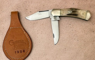 Cripple Creek Stag Trapper and Leather Tag