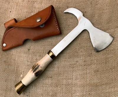 RARE Jimmy Lile Stag Handle Camp Hatchet