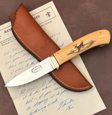 Ron Gaston Hunter with Bob Burdette Scrimshaw