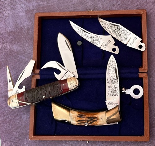 Star Switch A Blade and Rough Rider Camp Knife