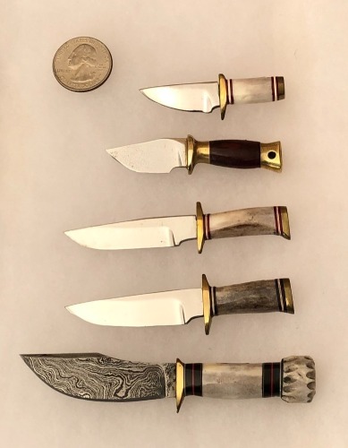 Five Miniature Fixed Blades