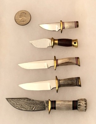 Five Miniature Fixed Blades