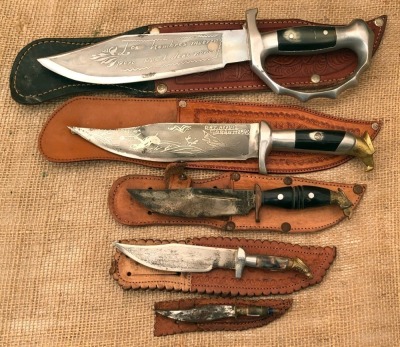 Five Different Size Mexican Bowies