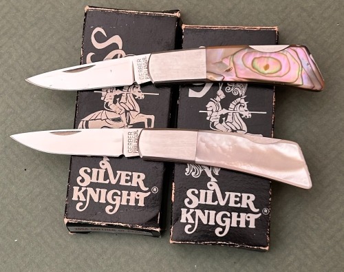 Pair of Gerber 200A Silver Knight Lockbacks