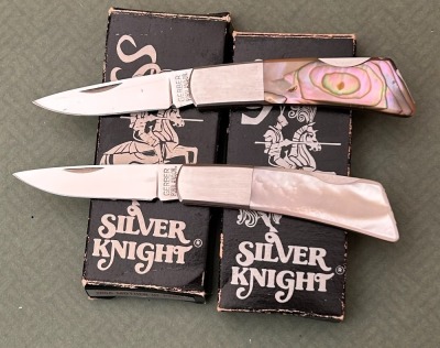 Pair of Gerber 200A Silver Knight Lockbacks