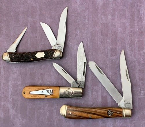 Three Folders: Jack Knife Ben, E.C. Simmons, and Blue Grass