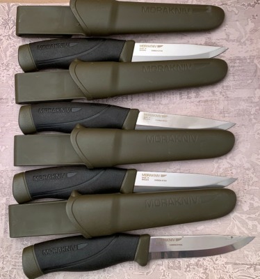 Four MoraKniv Heavy Duty