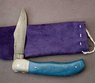 Chuck Hawes Damascus Slip Joint - 2