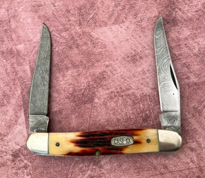 Case Damascus Red Stag Muskrat