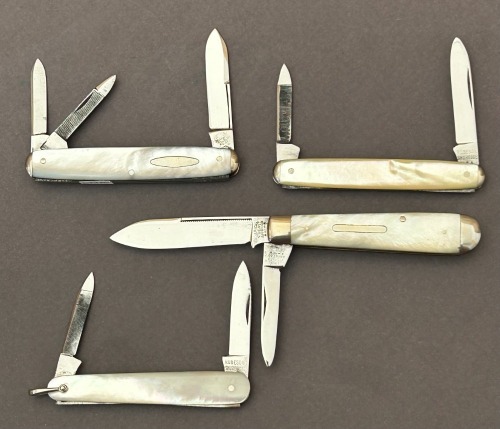 Four Pearl Folders; Norvell Shapleigh, Robeson, and American Shear & Knife Co