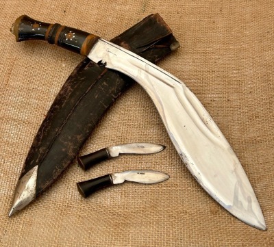 One Full Size Khukuri and Two Miniatures