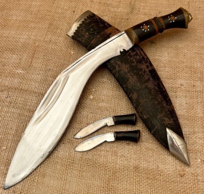 One Full Size Khukuri and Two Miniatures - 2
