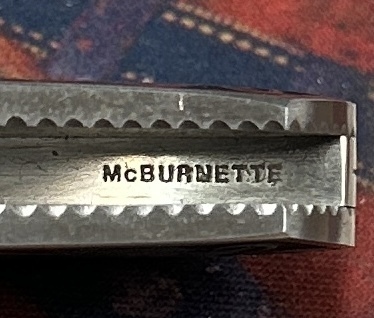 Harvey McBurnette Engraved Pearl Lockback - 4