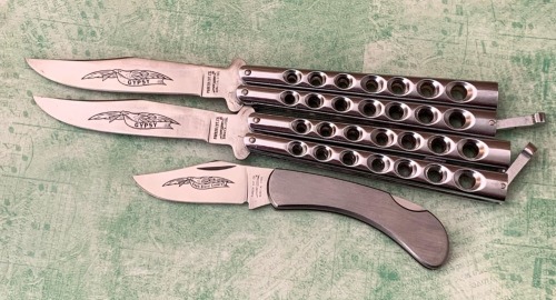 Three Parker Cut Co; Two Butterfly and a Lockback