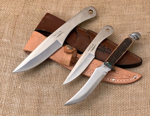 Two United Cutlery Throwing Knives and a ATCO Hunter