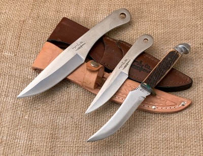 Two United Cutlery Throwing Knives and a ATCO Hunter