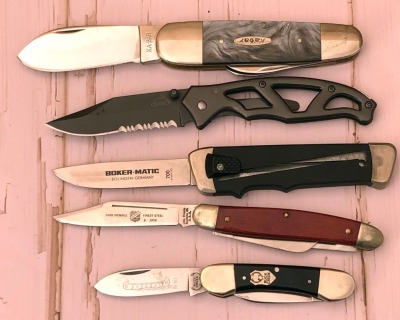 Five Folders: Boker, Ka-Bar, Gerber, John Primble, & Buck Creek