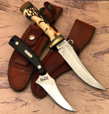 Pair of Schrade USA Fixed Blades